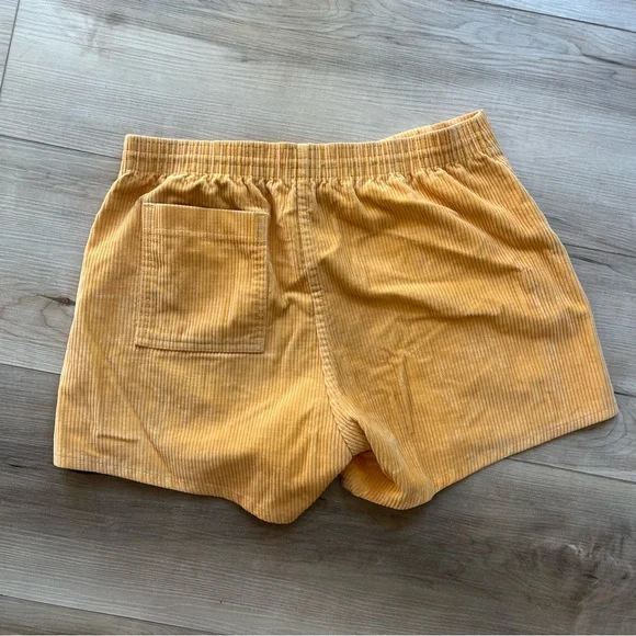 Vintage 80s Ocean Pacific Corduroy Surf Shorts Elastic OP - Main Image